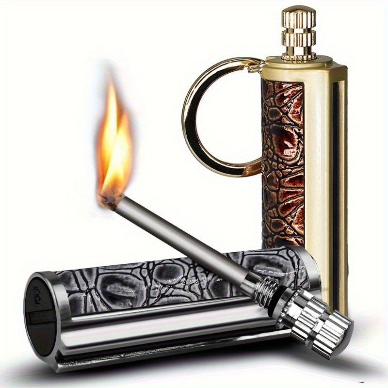Fire Starting Kit - Vintage Permanent Lighter 10000Strikes Flint Metal