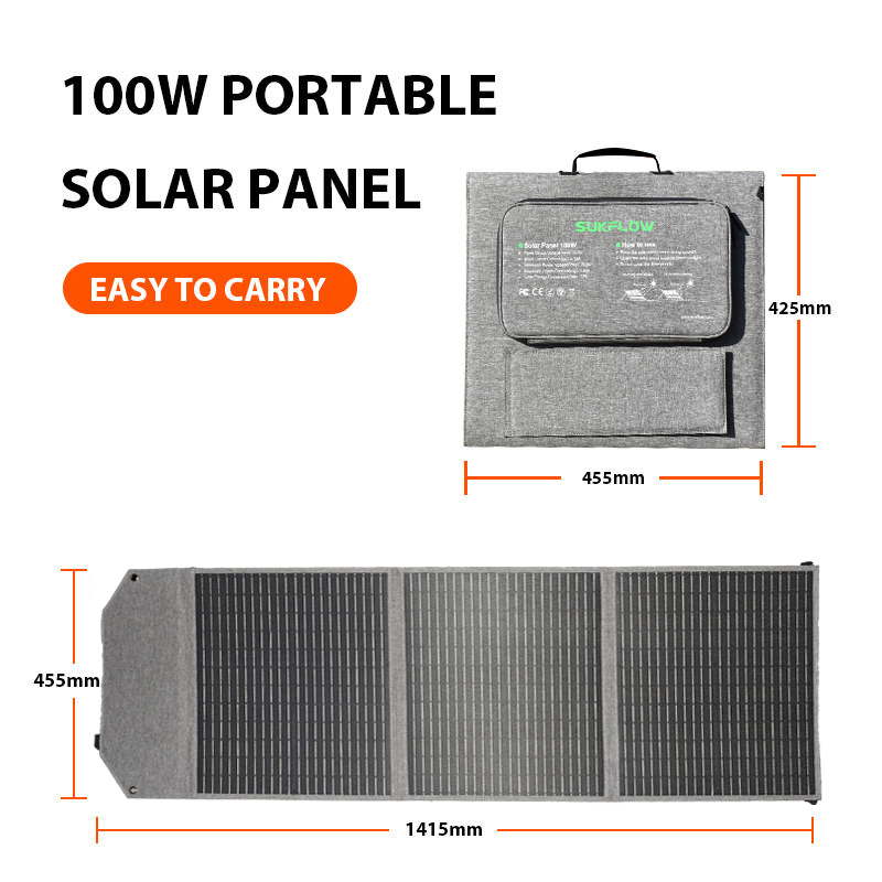 100W Foldable Solar Panel SP10 - Solar Emergency Charger review and price