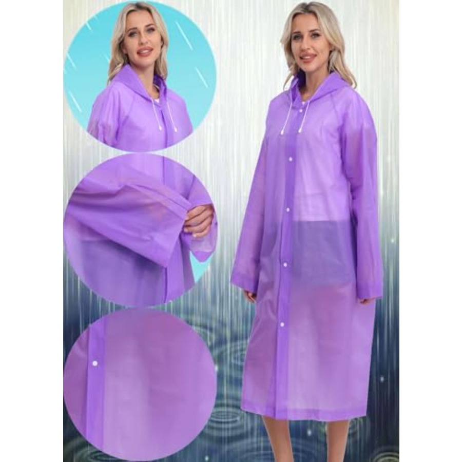 2-Pack Reusable Rain Ponchos f - Emergency Poncho Rain review and price