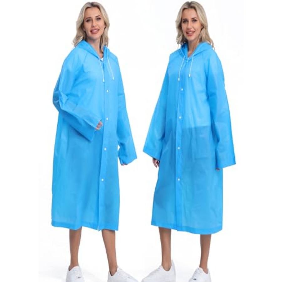2-Pack Reusable Rain Ponchos f - Emergency Poncho Rain review and price