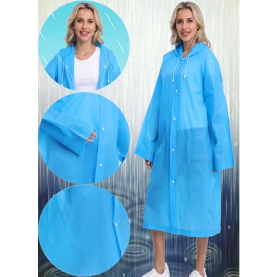 2-Pack Reusable Rain Ponchos f - Emergency Poncho Rain review and price