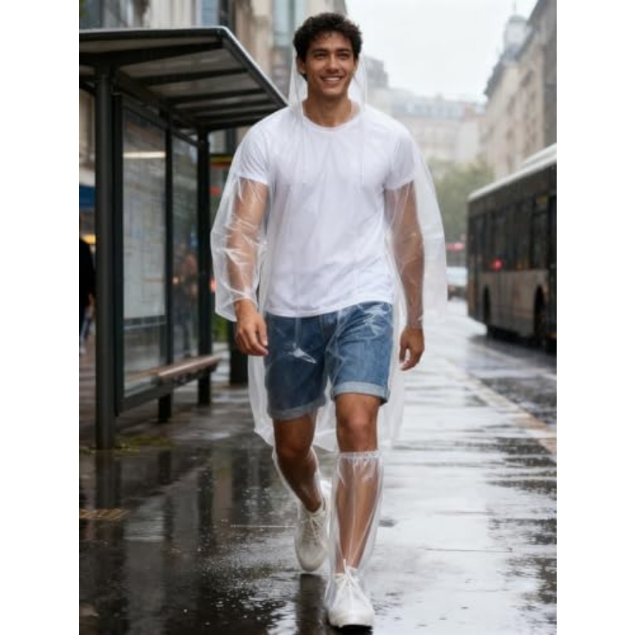 BATHRINS Disposable Rain Ponch - Emergency Poncho Rain review and price