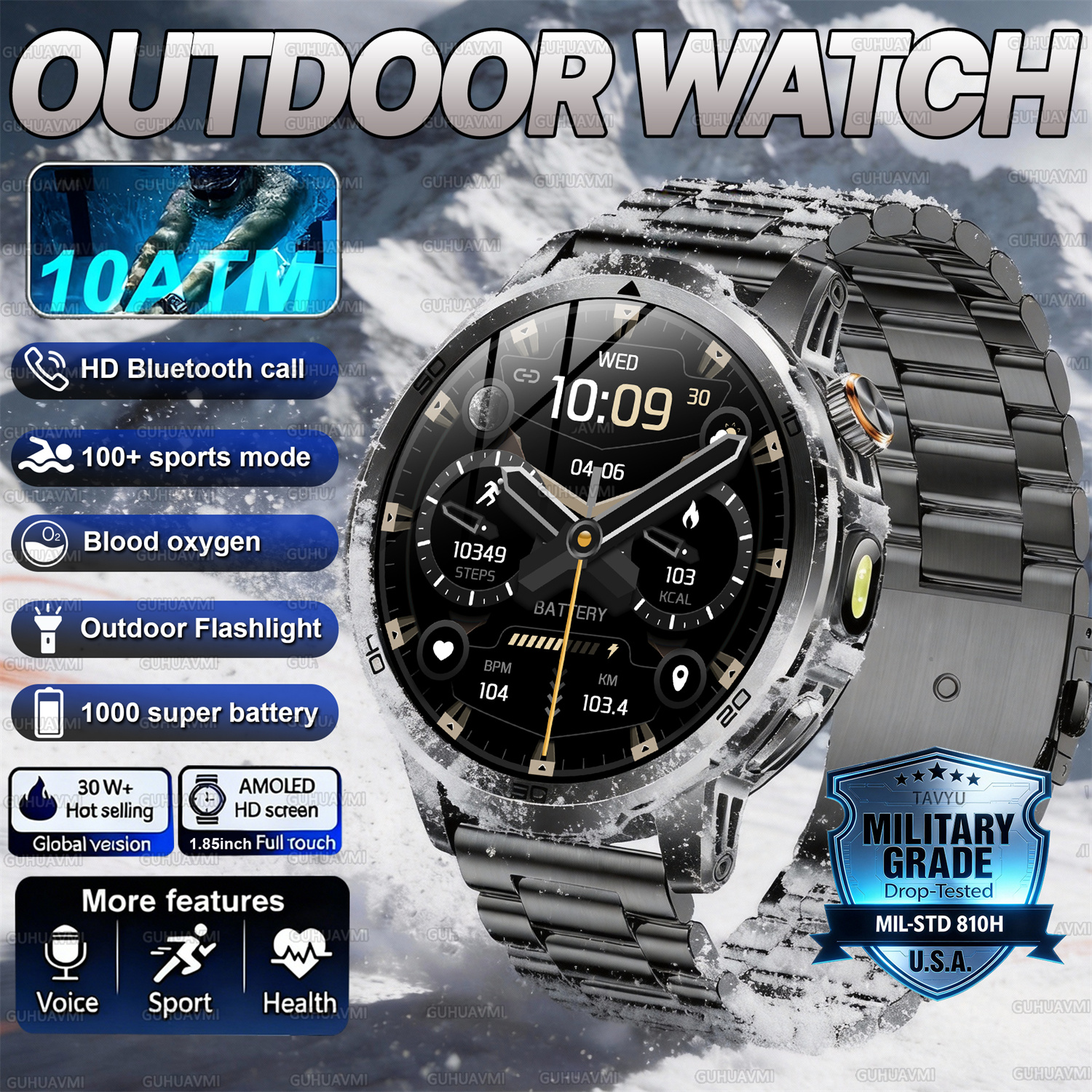 2026 New outdoor Smart watch M - Compass Lensatic review and price