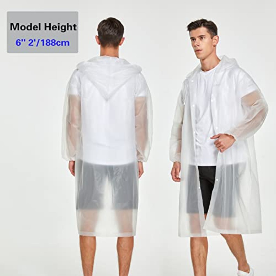 2 Pack Waterproof Rain Ponchos - Emergency Poncho Rain review and price