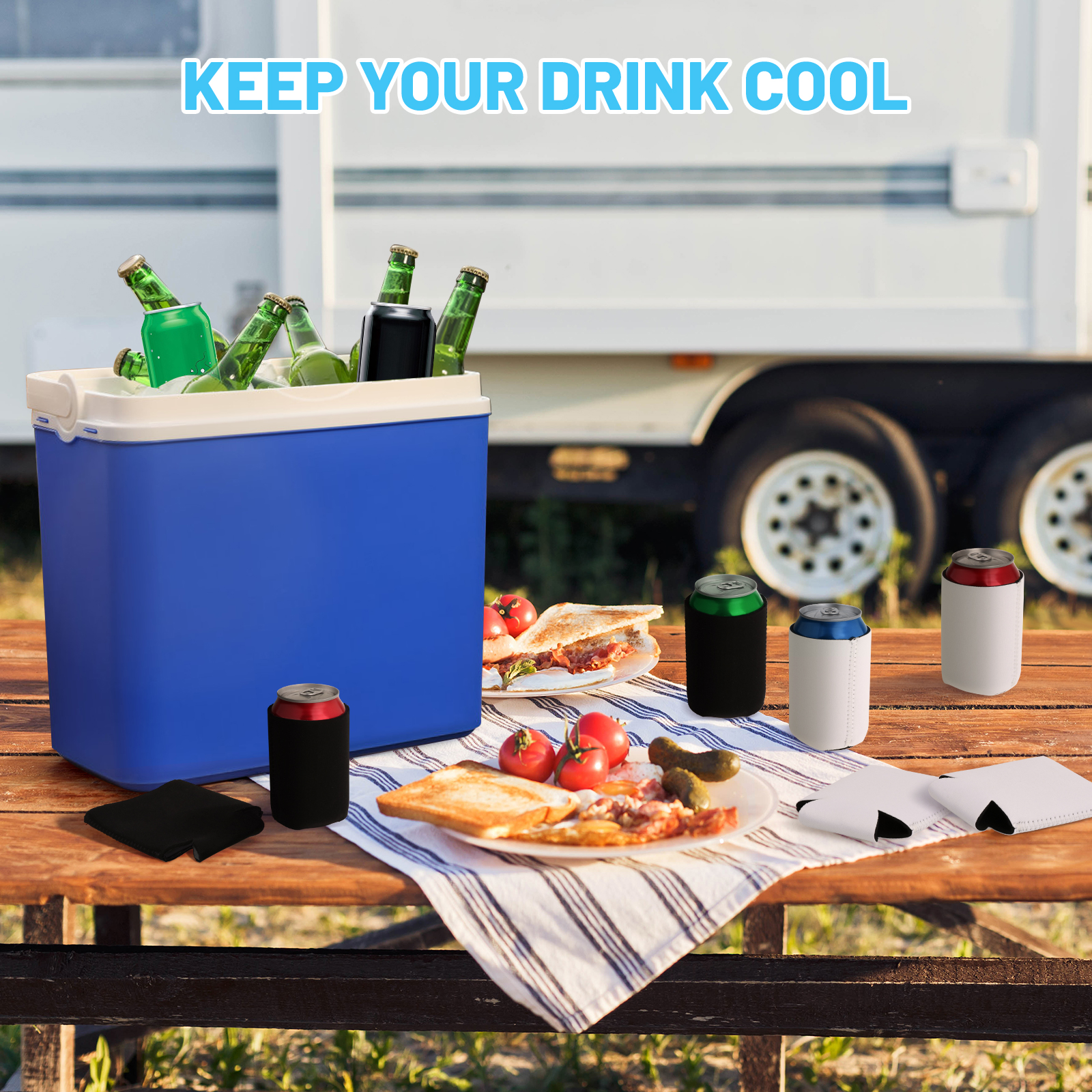 10x Beer Cans Coolers Sleeves  - Water Bag Collapsible review and price