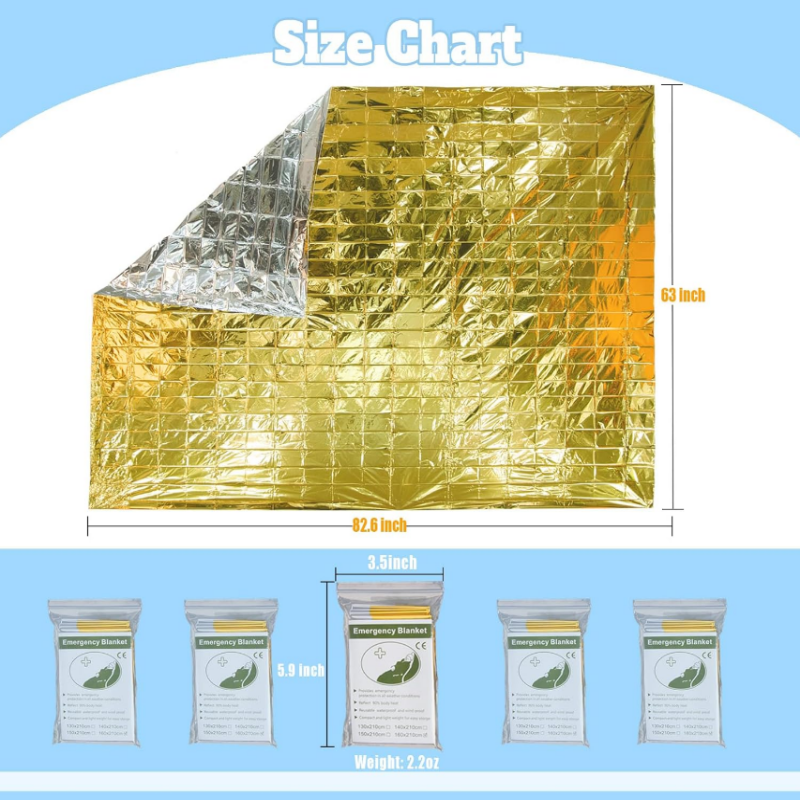 5PCS Dual Color Silver Gold My - Survival Blanket Reflective review and price
