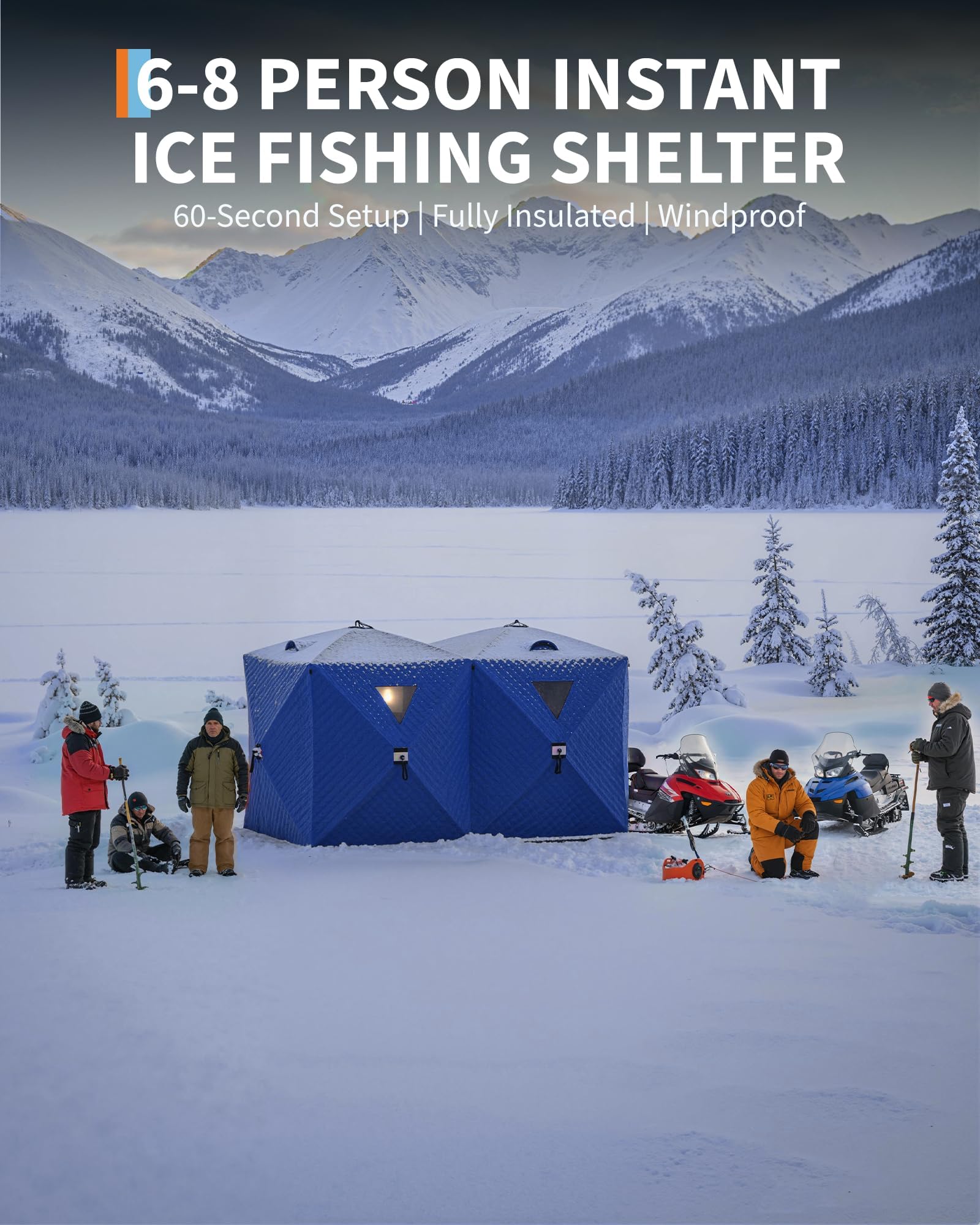 Pop-Up Ice Fishing Tent Hub-St - Emergency Mylar Tent review and price