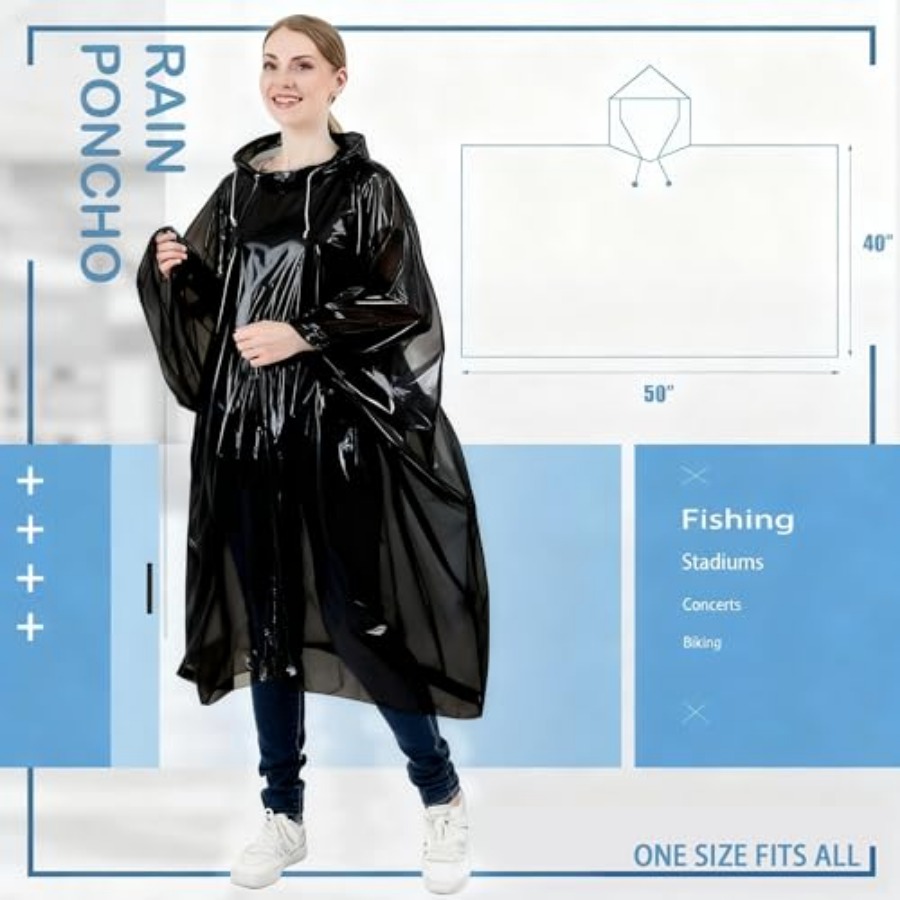 Disposable Rain Ponchos for /A - Emergency Poncho Rain review and price