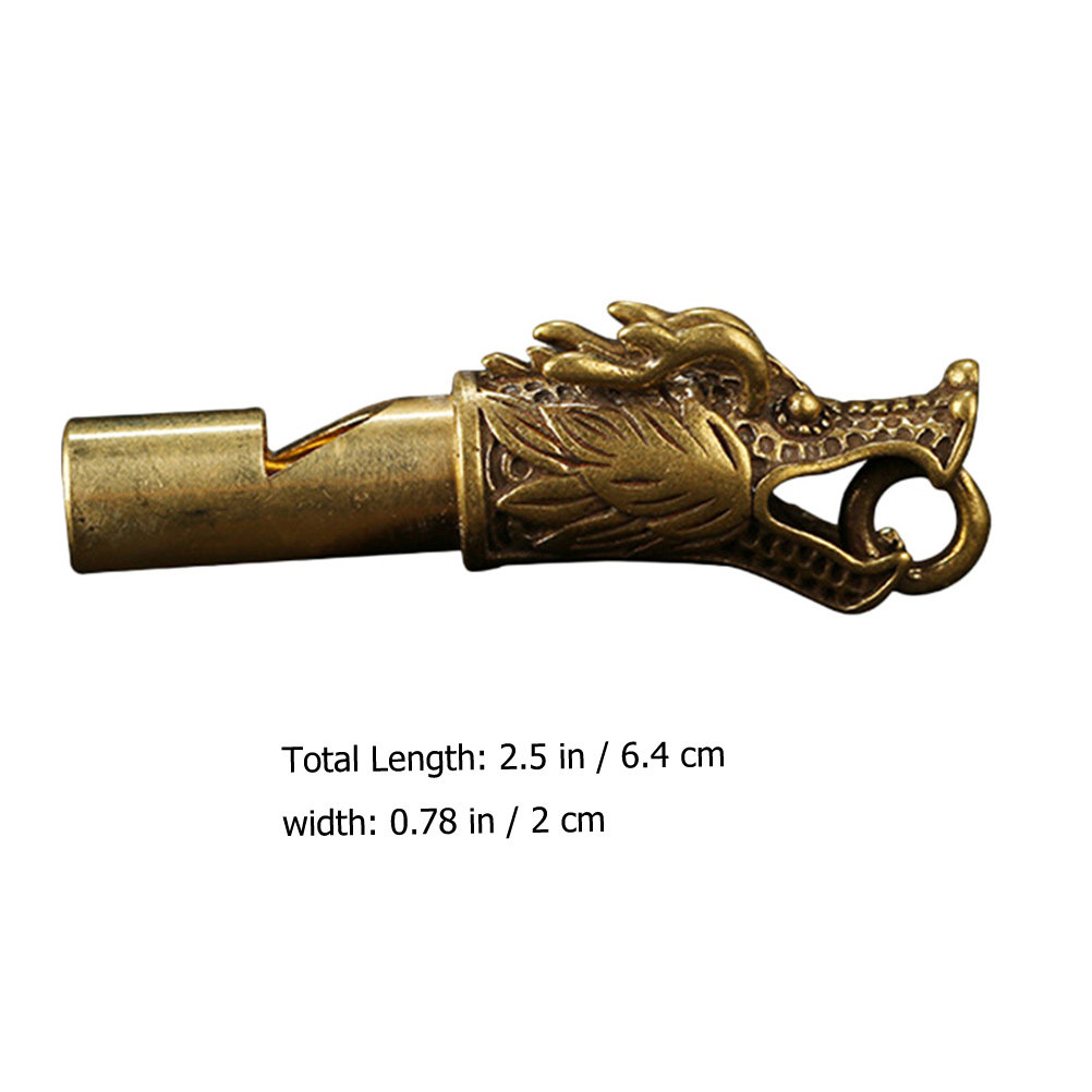 Brass Dragon Pattern Whistle L - Emergency Whistle Loud review and price