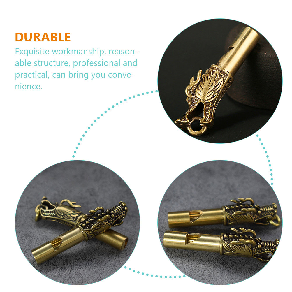Brass Dragon Pattern Whistle L - Emergency Whistle Loud review and price
