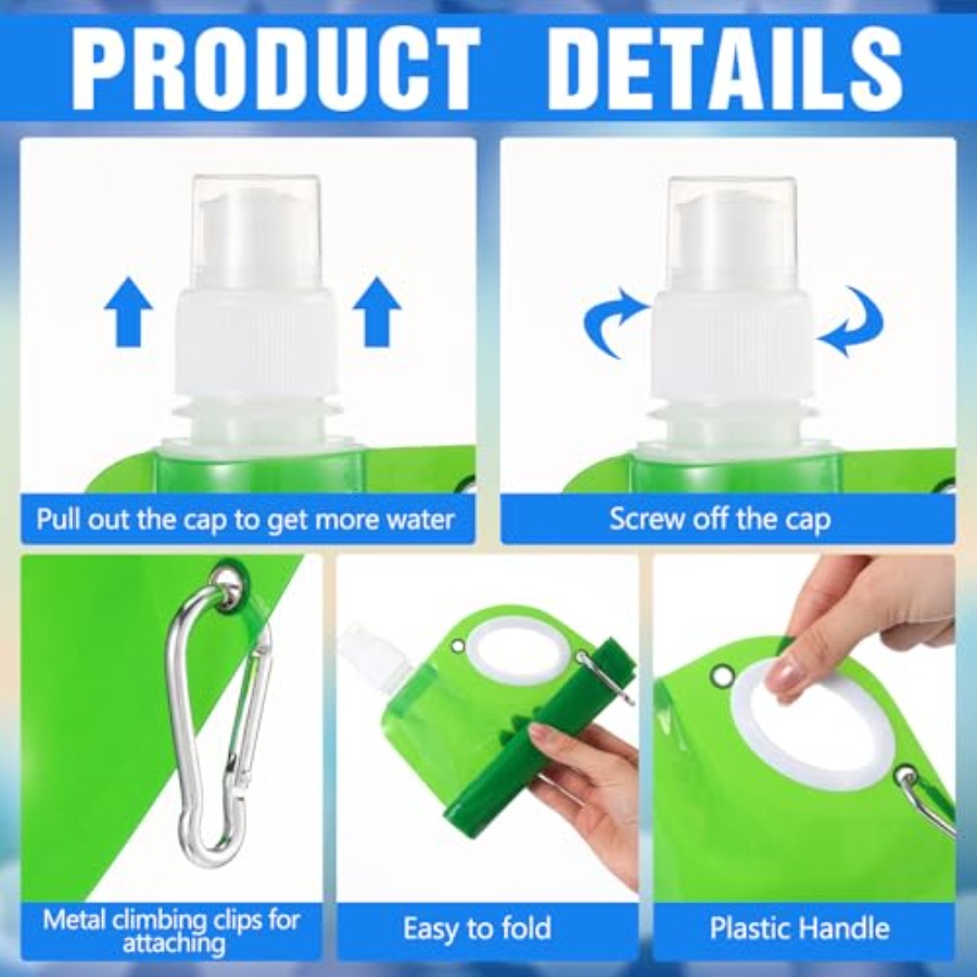 22 oz Collapsible Water Bottle - Water Bag Collapsible review and price