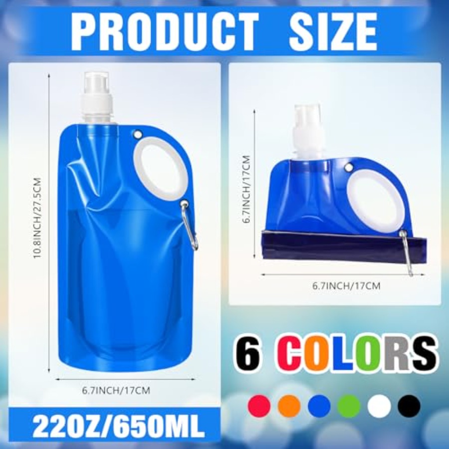 22 oz Collapsible Water Bottle - Water Bag Collapsible review and price