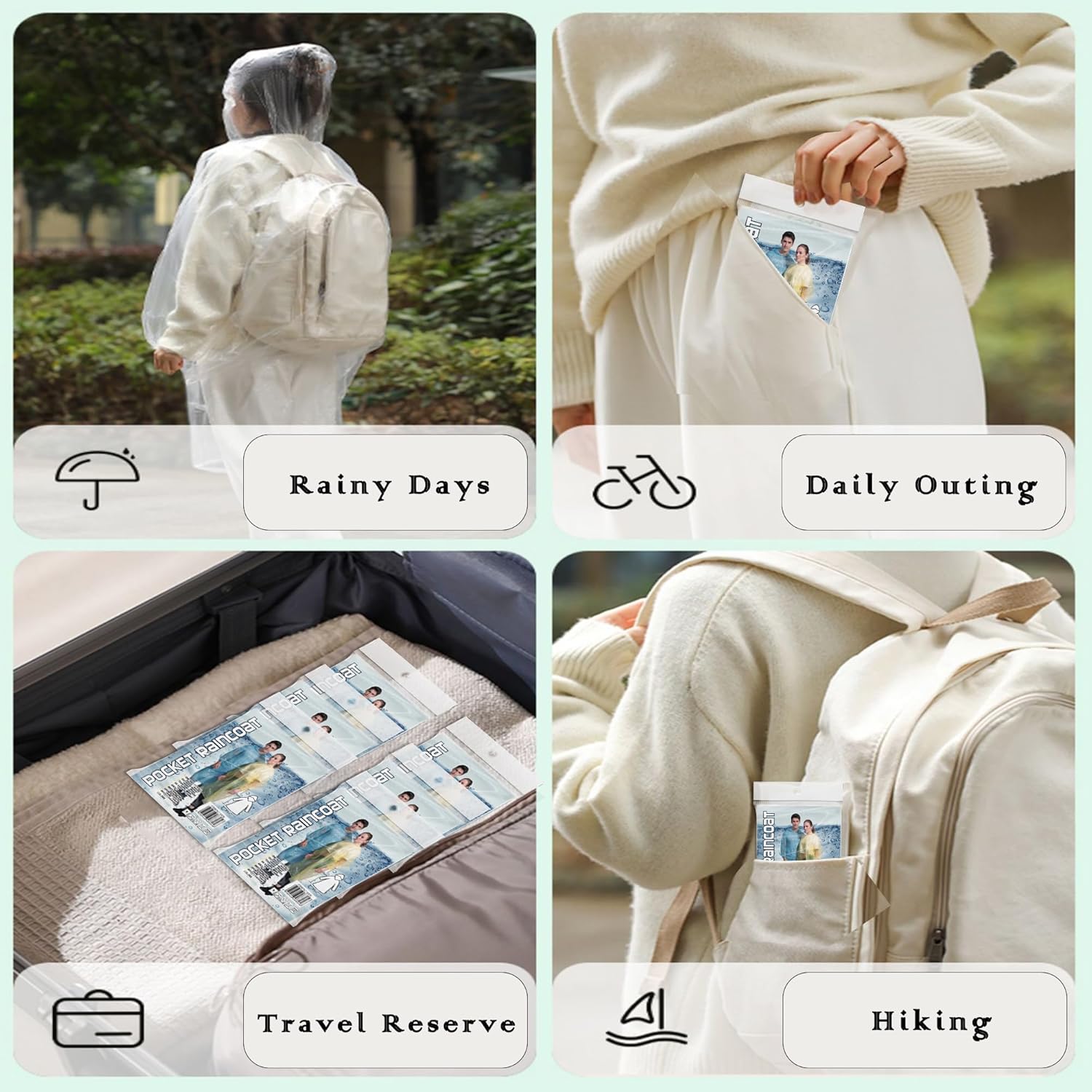 10 Pack Disposable Rain Poncho - Emergency Poncho Rain review and price