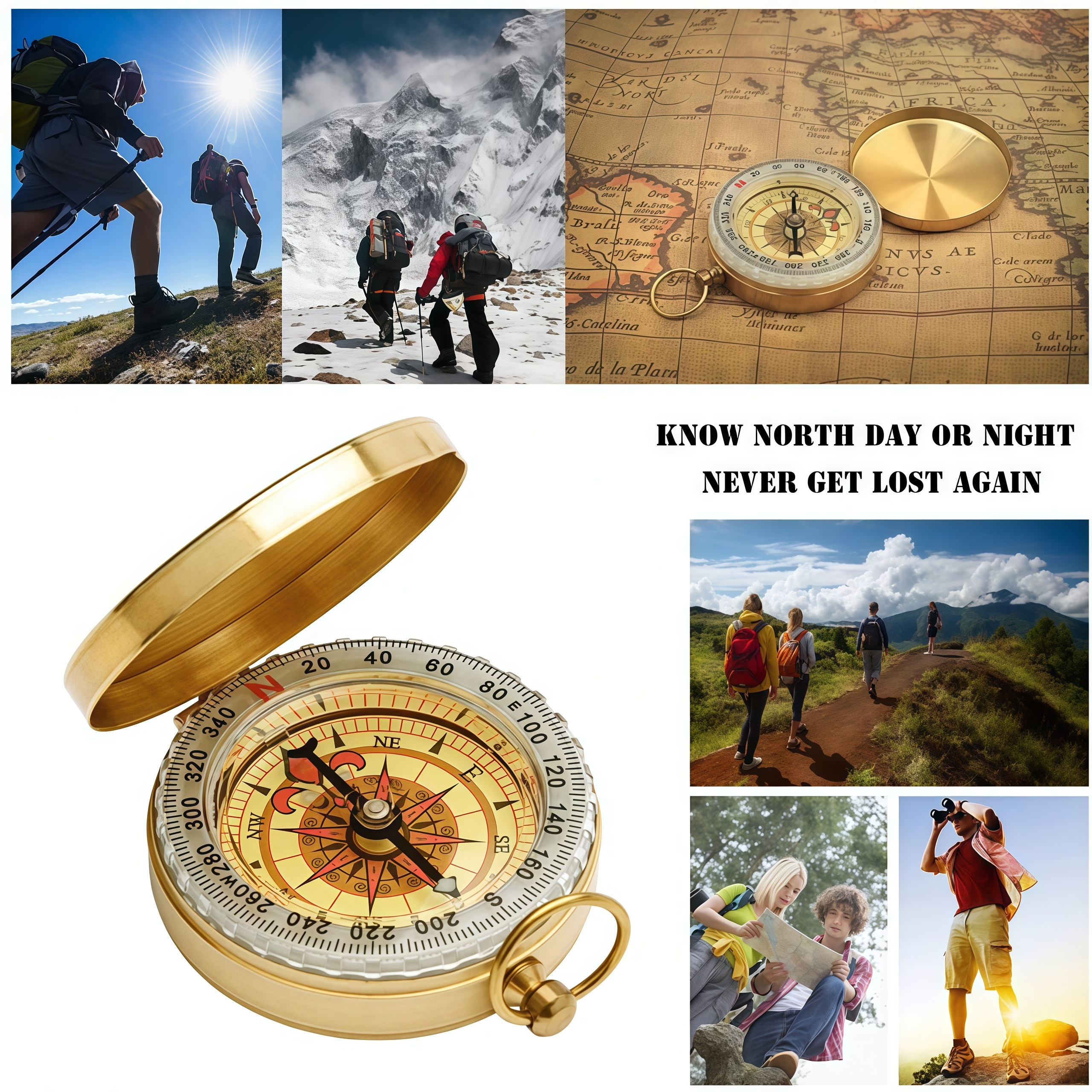 Brass Outdoor Compass - Gold C - Compass Lensatic review and price