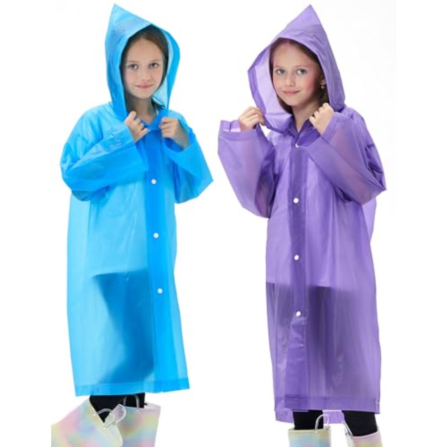 2 Pack Reusable Waterproof Rai - Emergency Poncho Rain review and price