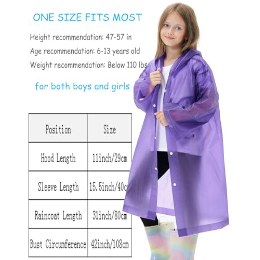 2 Pack Reusable Waterproof Rai - Emergency Poncho Rain review and price