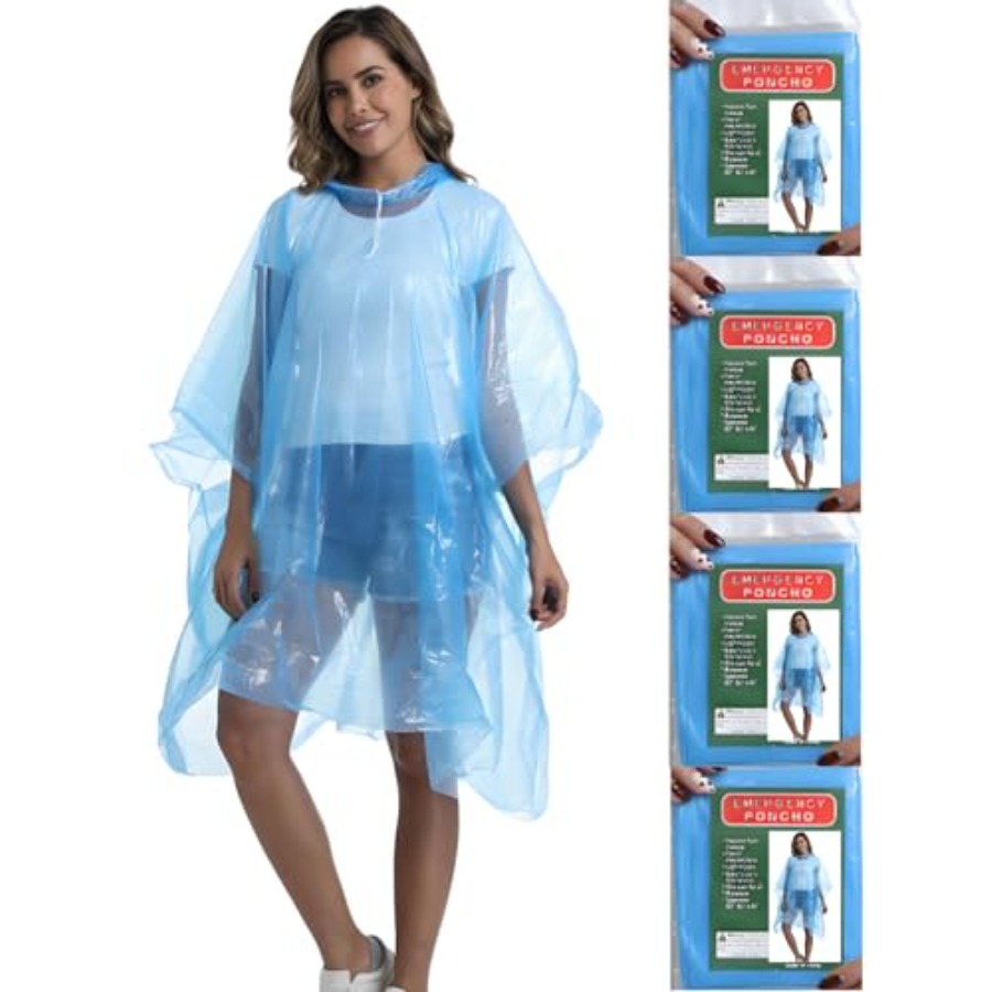 4/6/12 Pack Disposable Rain Po - Emergency Poncho Rain review and price