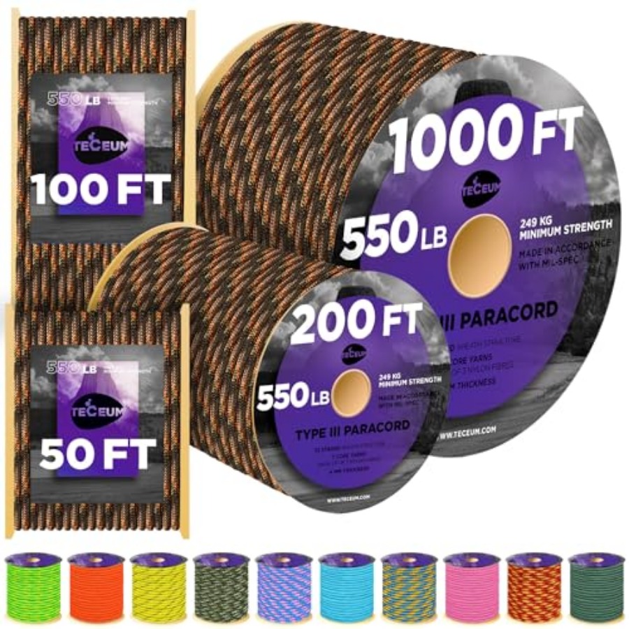 Reflective Paracord Rope 1000  - Para Cord 1000Ft review and price