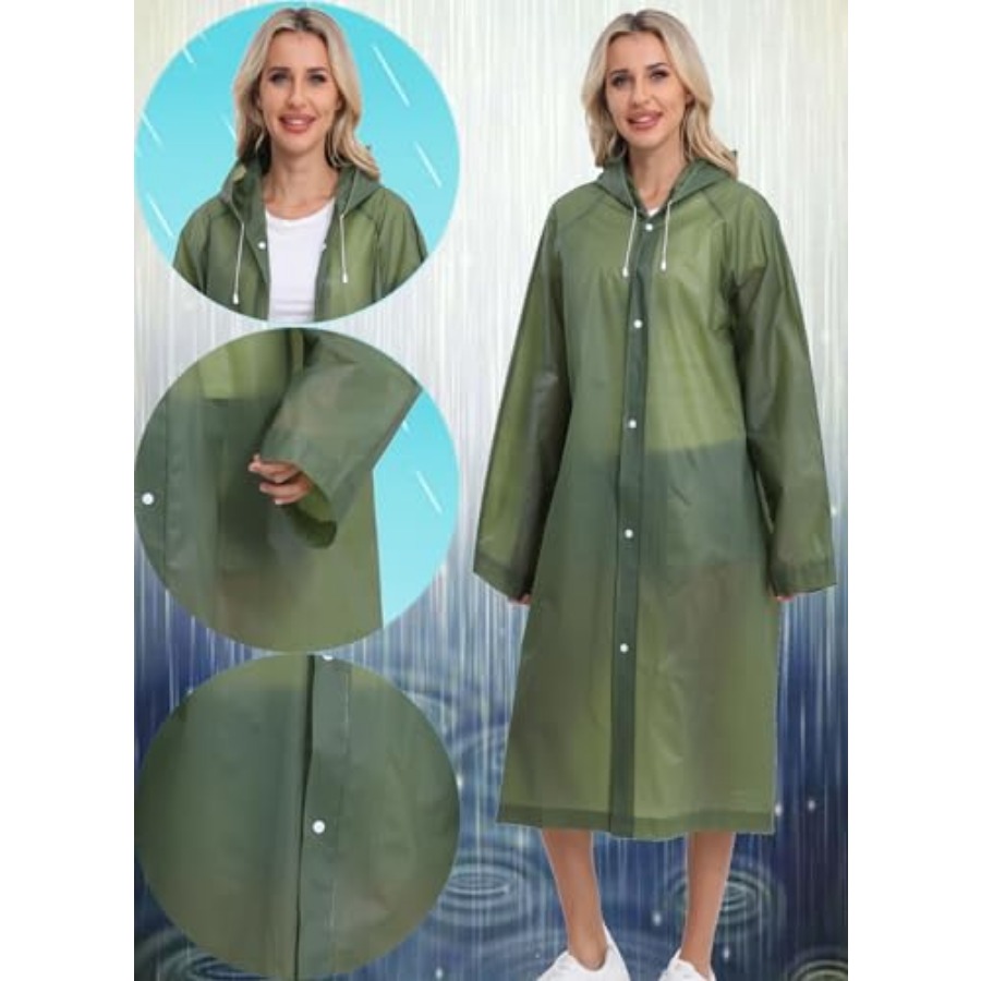 2-Pack Reusable Rain Ponchos f - Emergency Poncho Rain review and price